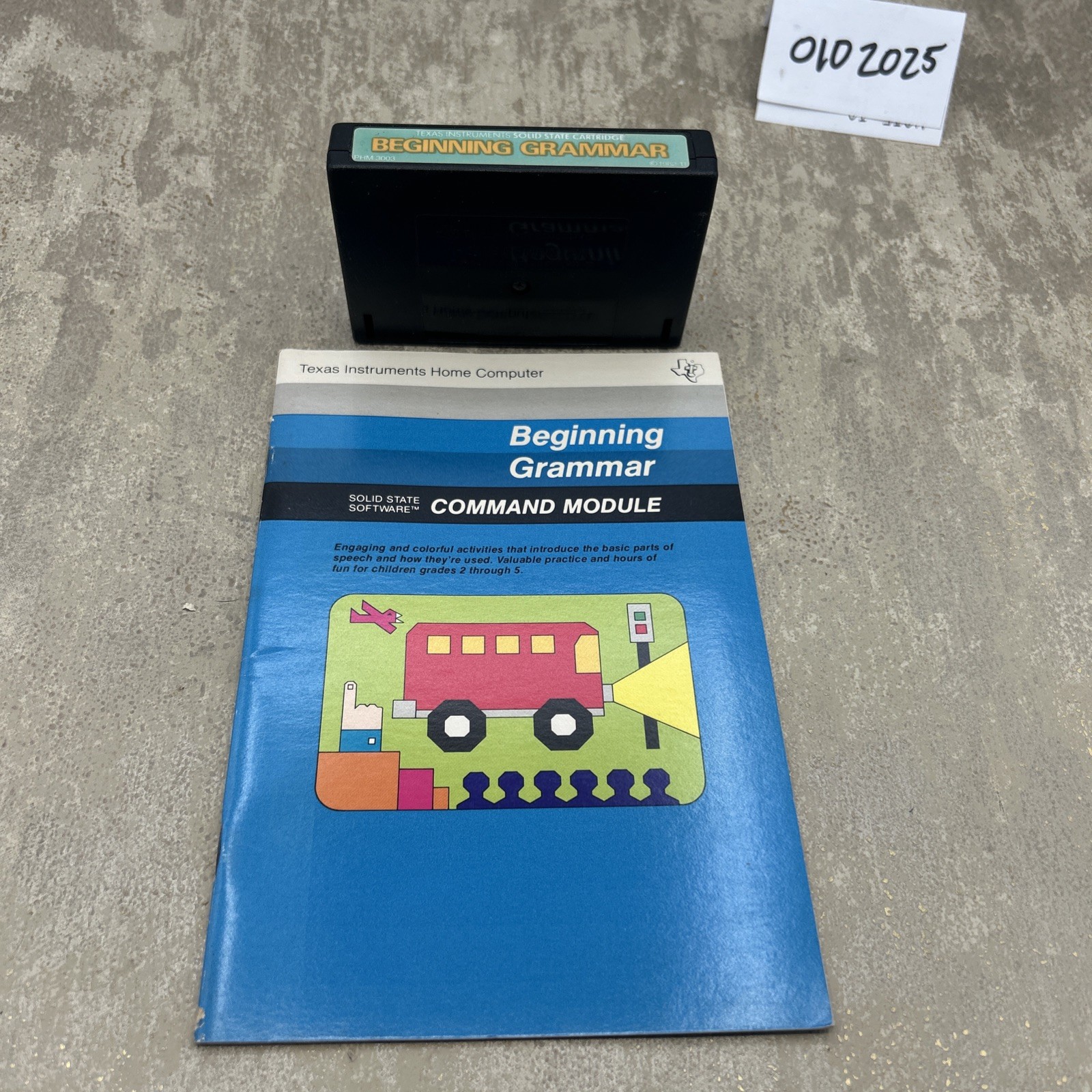 TI-99/4a Beginning Grammar Cartridge and Manual