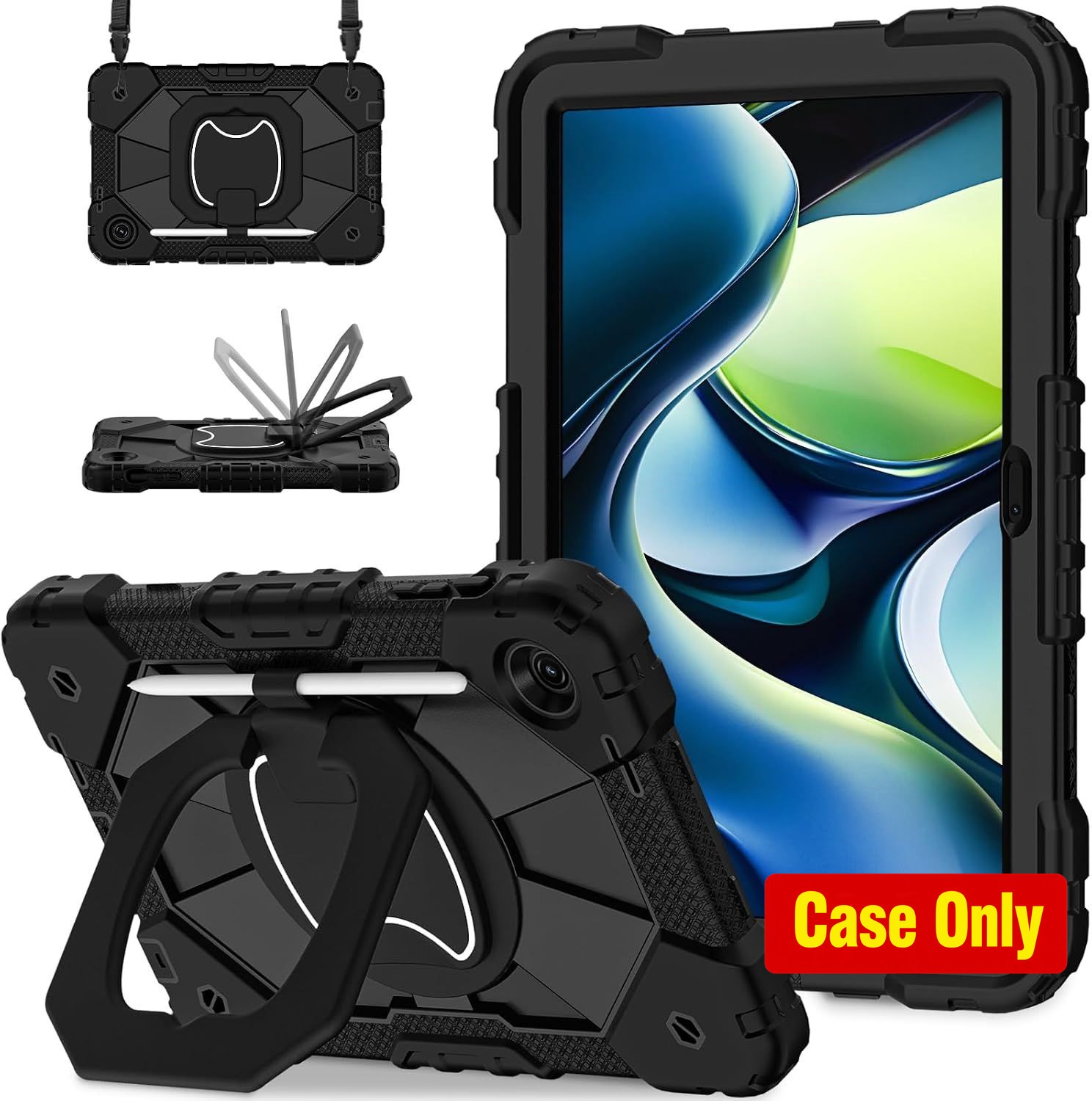 Case for T-Mobile Revvl Tab 2 10.1 Inch, Black, Shockproof Design
