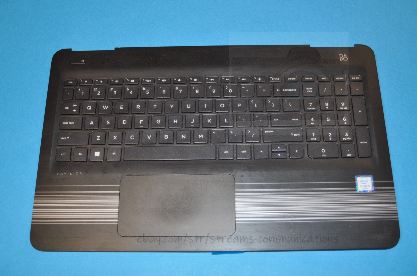 HP Pavilion 15-AU 15-au062nr Laptop Palmrest w/ Touchpad + Backlit Keyboard