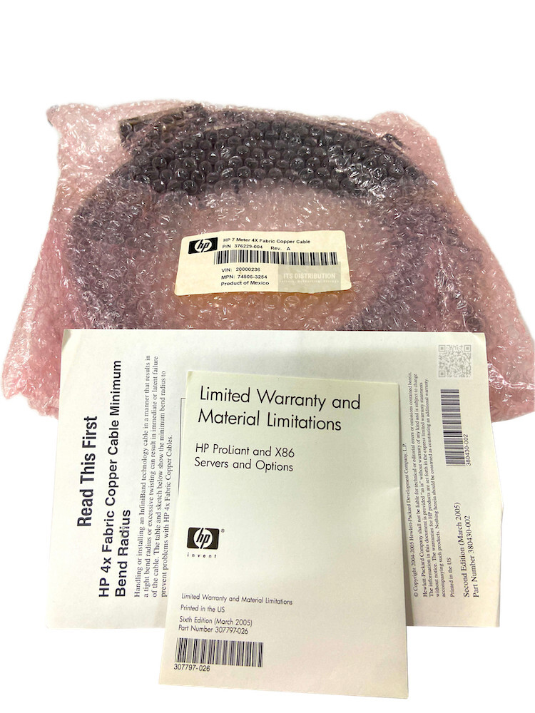 376232-B24 I Open HPE 7m 4x Infiniband Fabric Copper Cable 376229-004 74506-3254