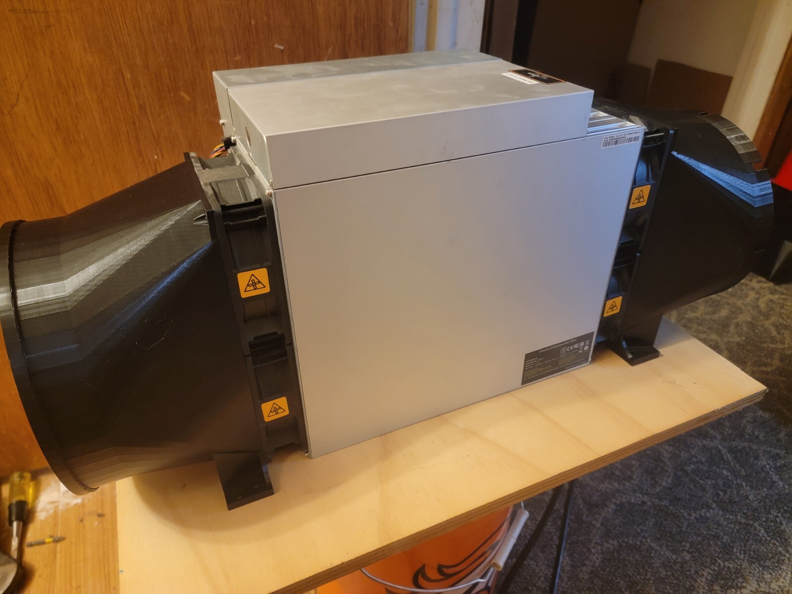 Dual 120mm to 8 Inch Max Fan Shroud Adapter ASIC Antminer IceRiver Goldshell