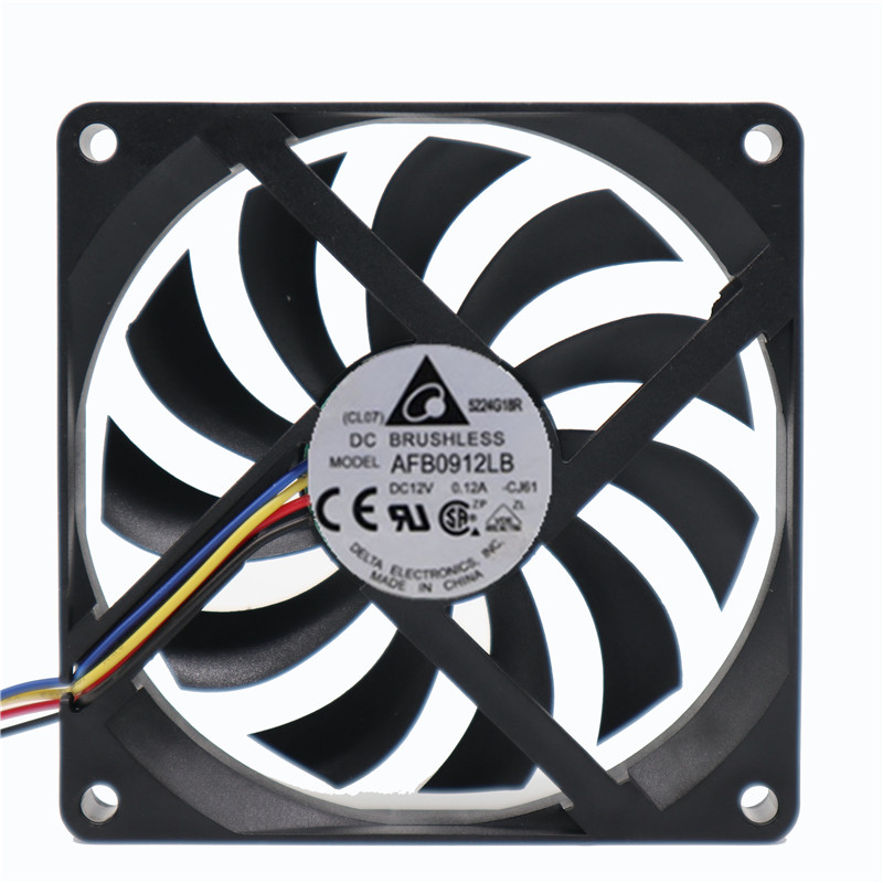 AFB0912LB PWM fan 12V 0.12A 90*90*15mm dual ball 4wire