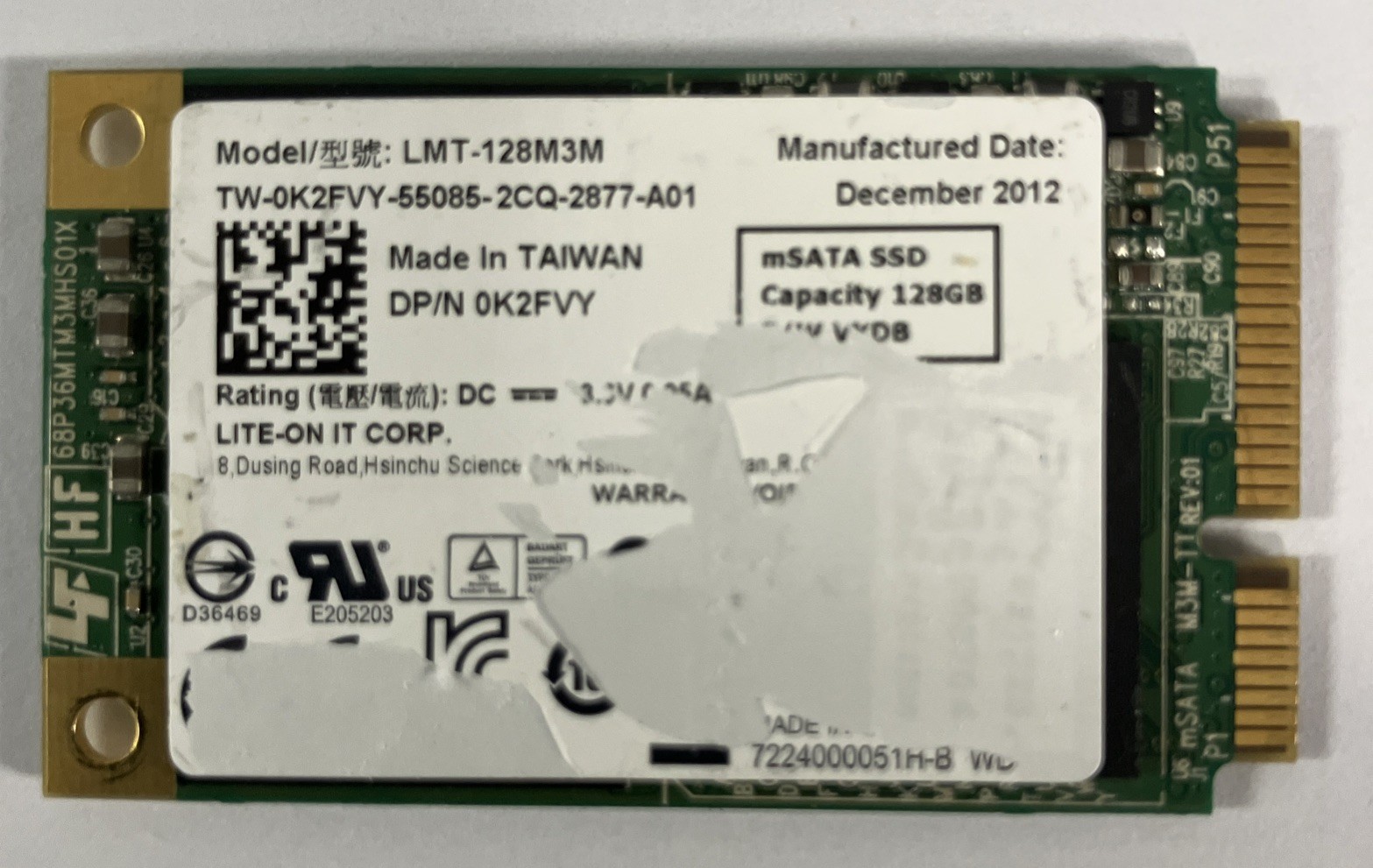 LITE-ON 128GB mSATA SSD LMT-128M3M