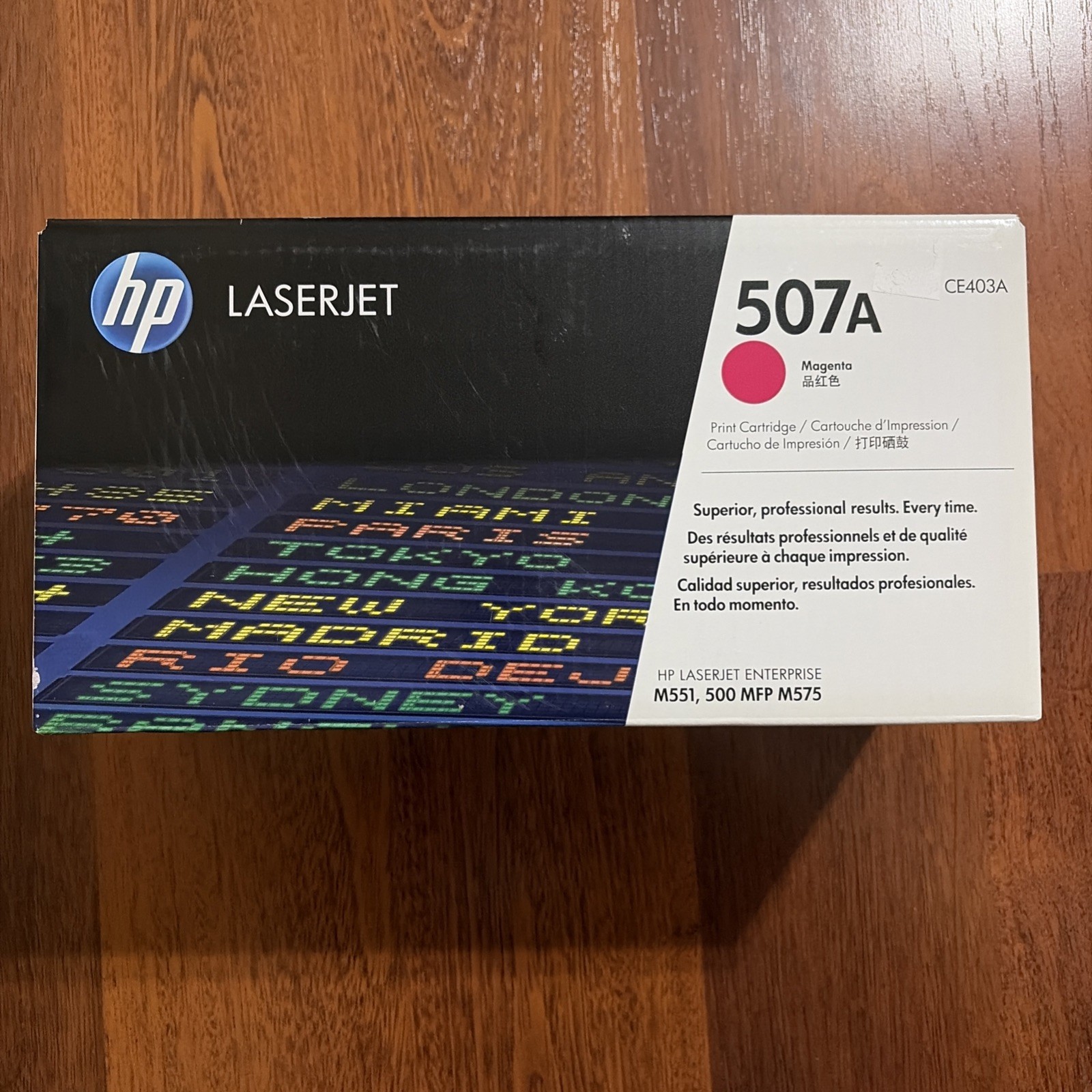 HP 507A CE403A Magenta Toner Cartridge Genuine OEM New Sealed Retail Box