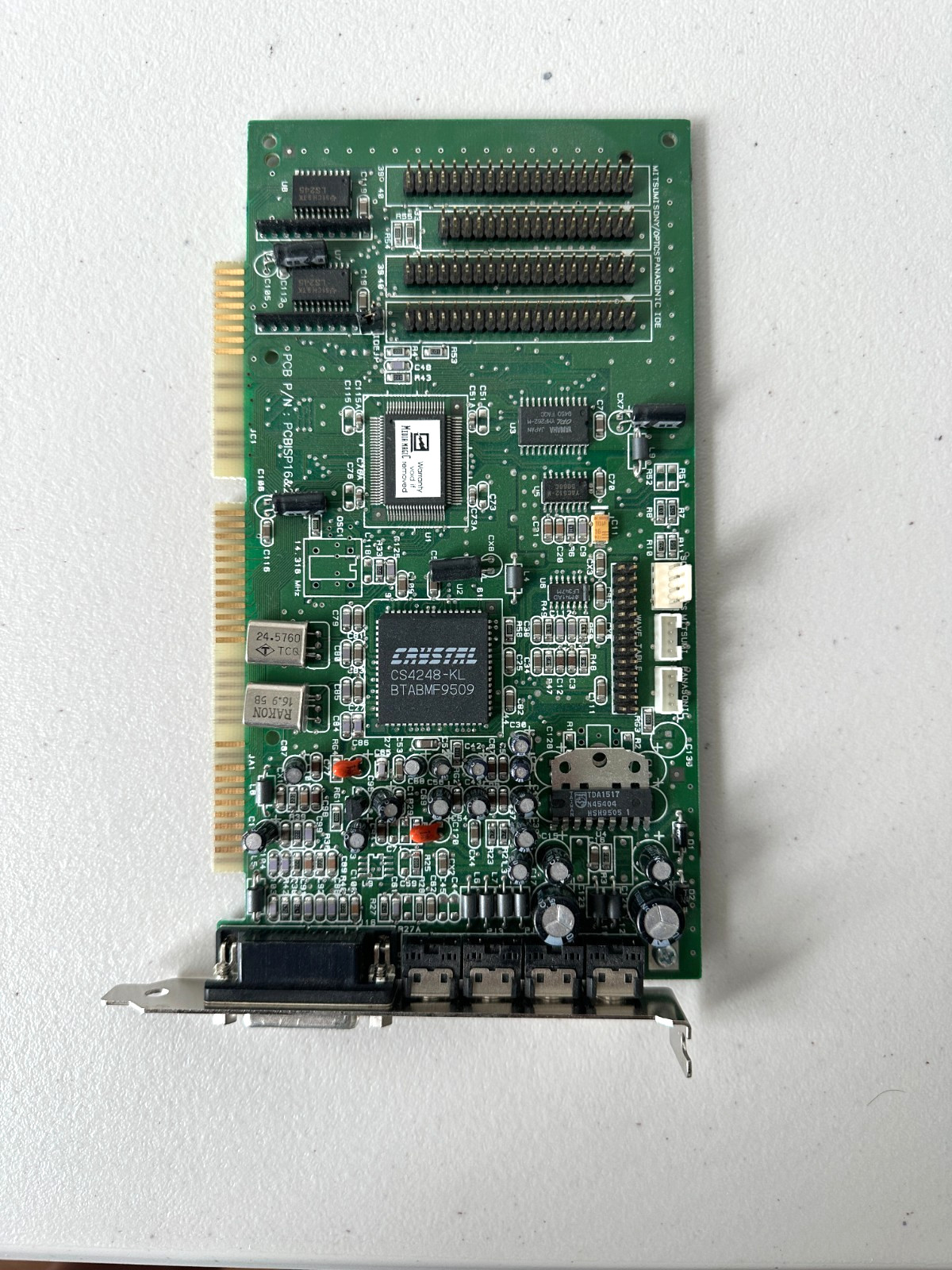 Vintage ISA Sound Card OPTi 82C929A Crystal CS4248 DOS Windows 95 Retro PC