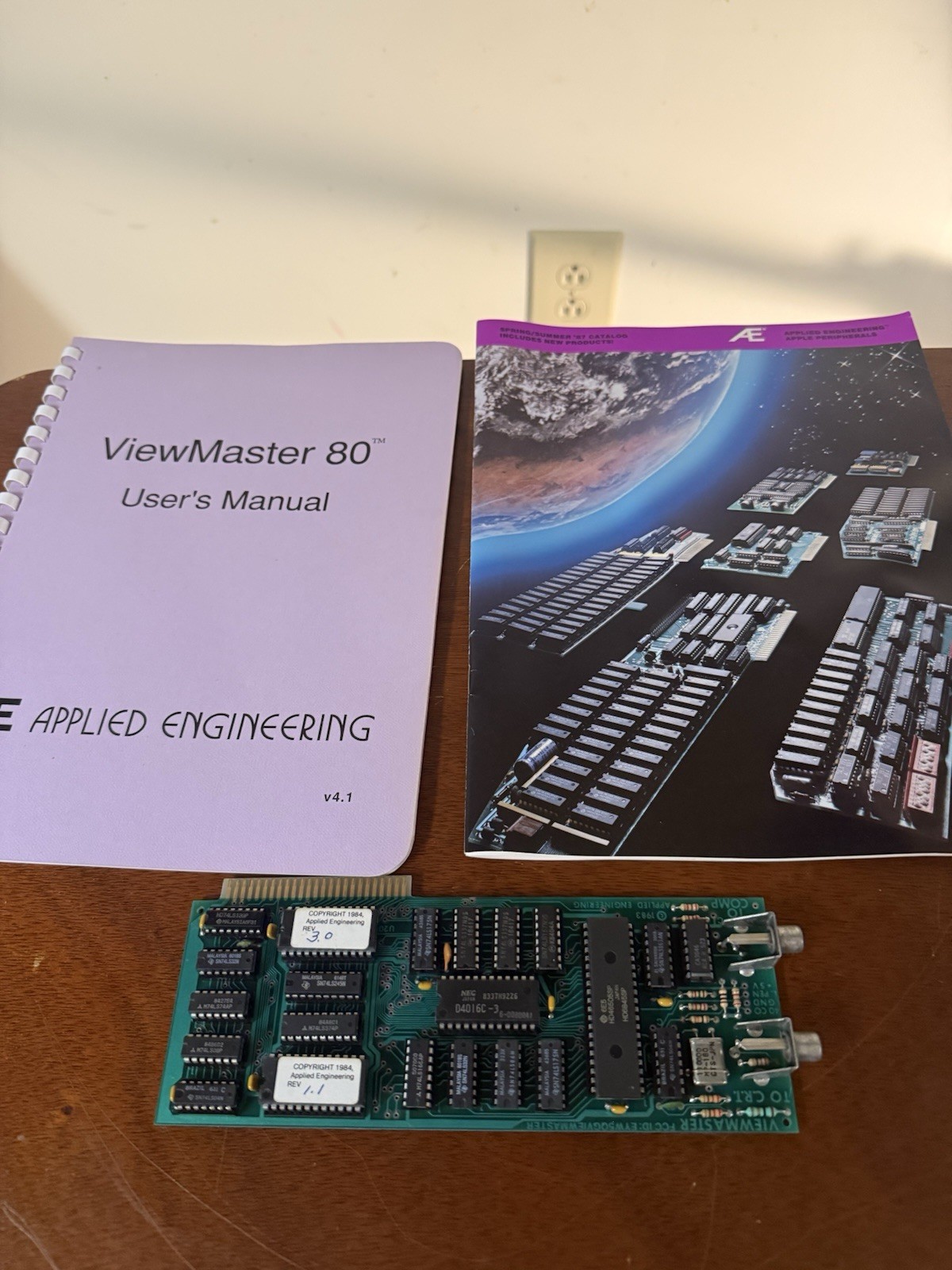 Applied Engineering Viewmaster 80 Video Card Apple II + II Plus Manuals & Box
