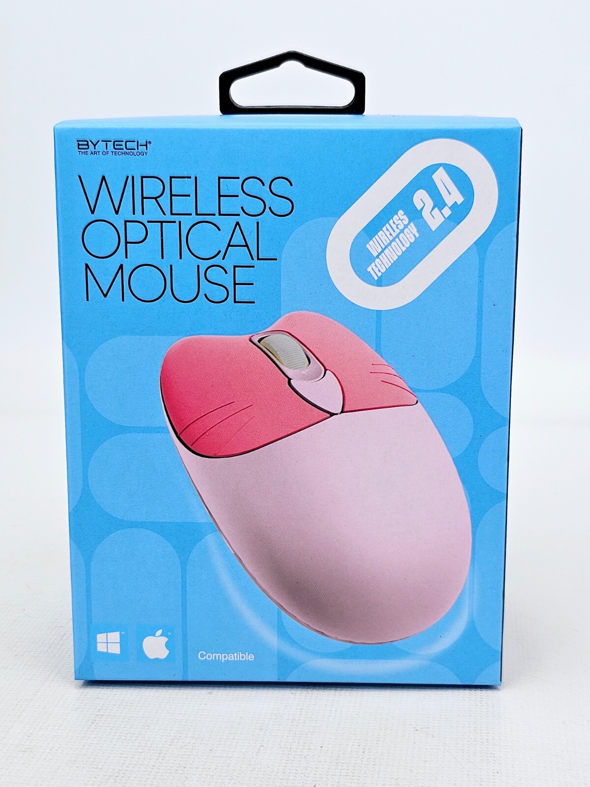 Bytech Pink Cat Wireless Optical Mouse USB Receiver Windows Apple Compatible New