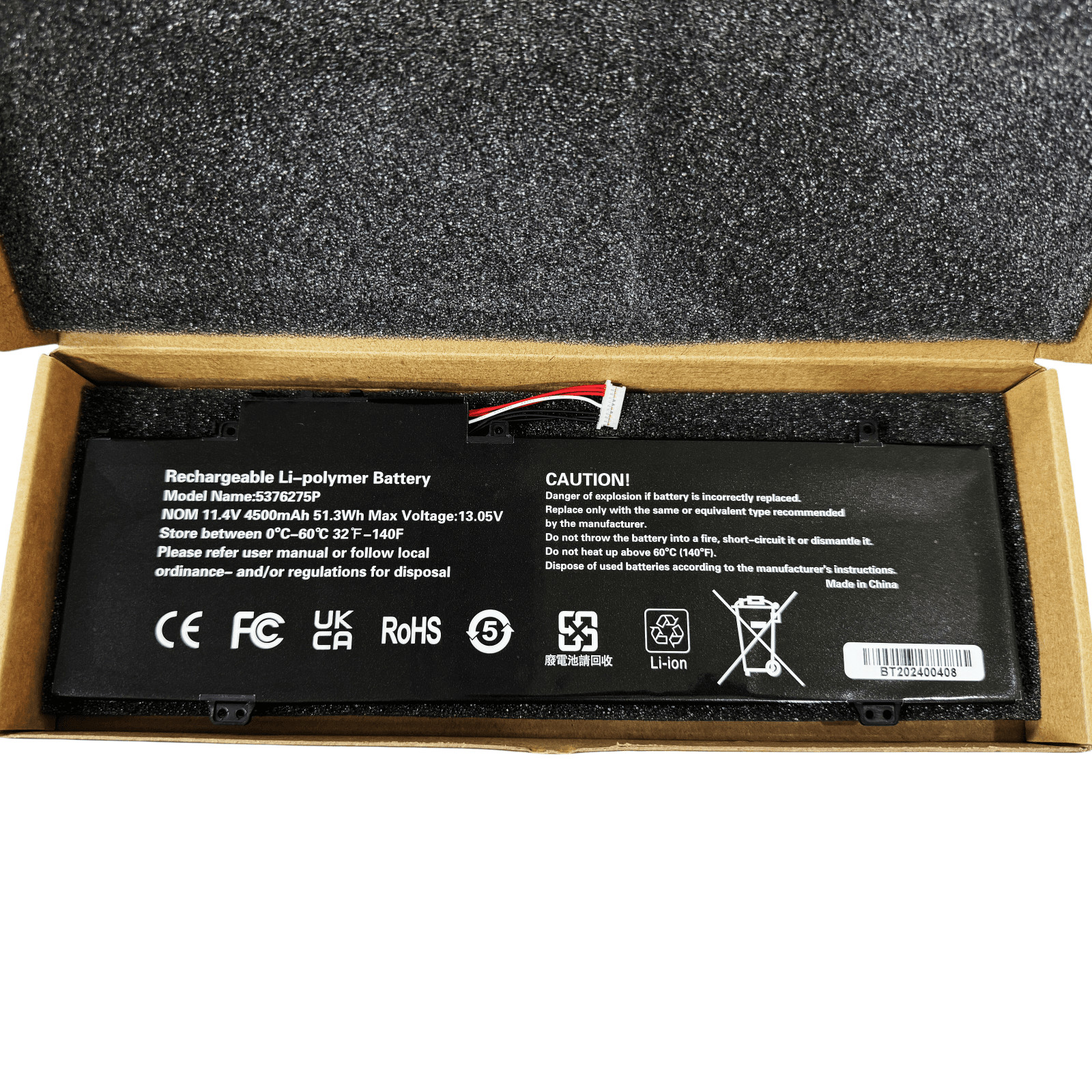 New Genuine 5376275P GWTN156-7BK-BATTERY for Gateway 4500mAh Gwtn156-7Bk US