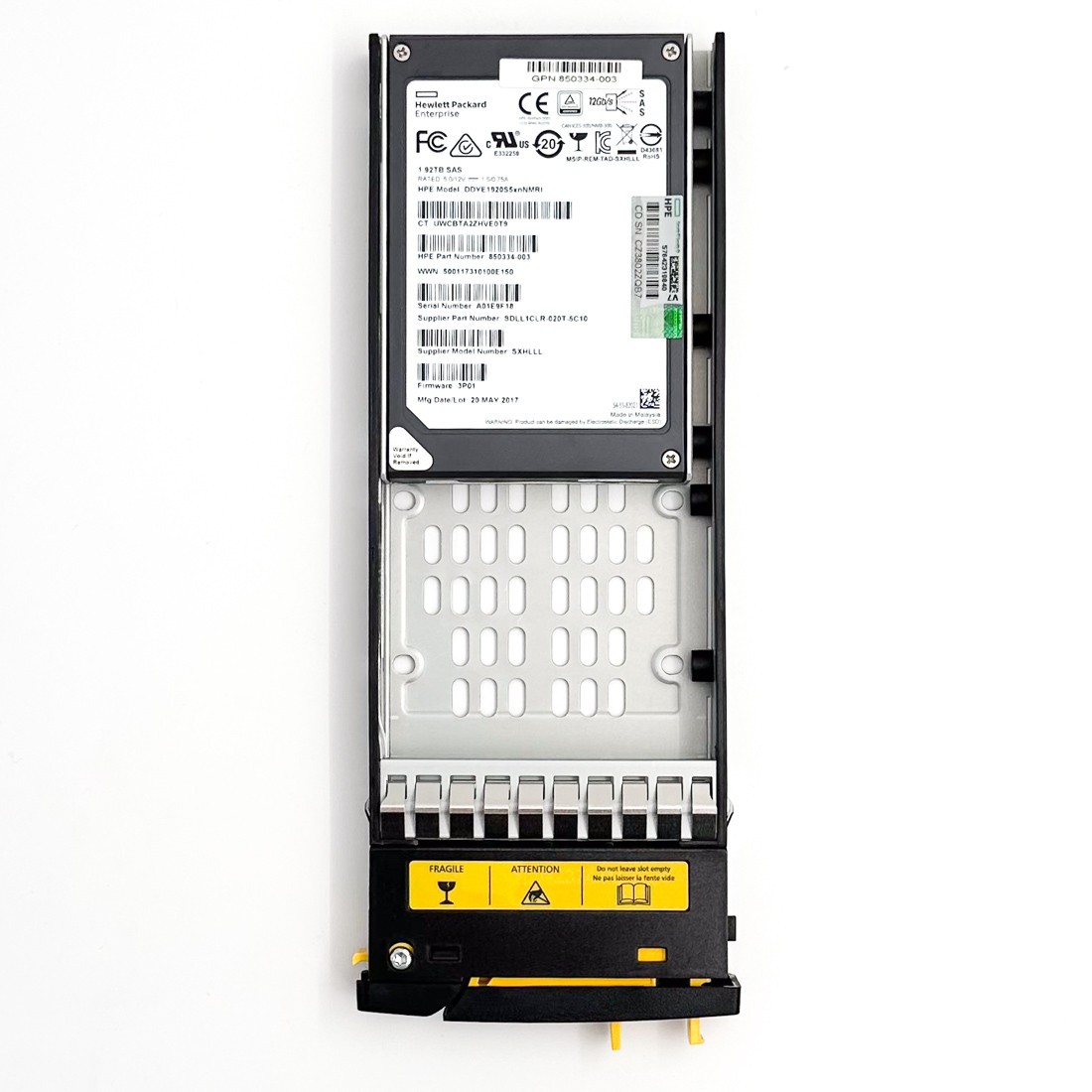 HPE K2P89B 3PAR 8000 1.92TB 12G SAS SSD 873103-001 DDYE1920S5XNNMRI K2P89A