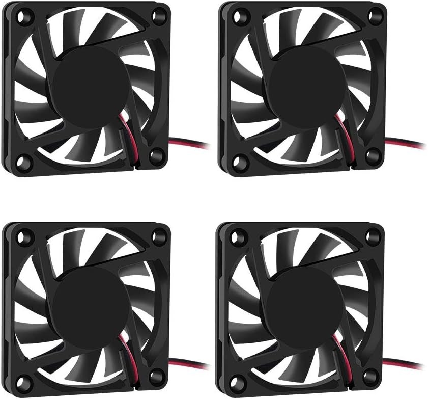 Fan 60x60x10 mm DC 12V 6010 Brushless Cooling Fan, Replacement Ball Bearing 60mm