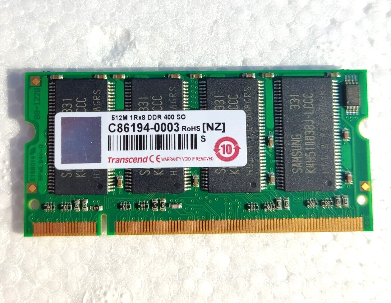 Transcend-Samsung 512MB 1RX8 DDR 400 200PIN SODIMM