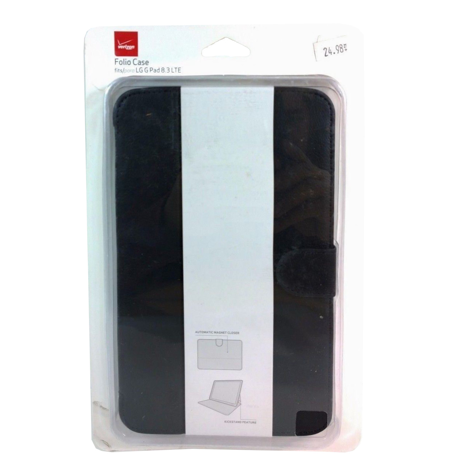 Verizon Folio Case with Verizon 3-Pack Screen Protector for LG G Pad 8.3 LTE