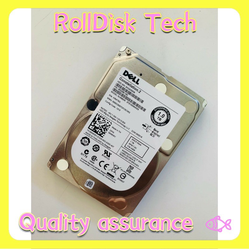 Used Dell 1TB 6G/S 7.2K 2.5" SAS 9W5WV 09W5WV ST91000640SS Server HDD