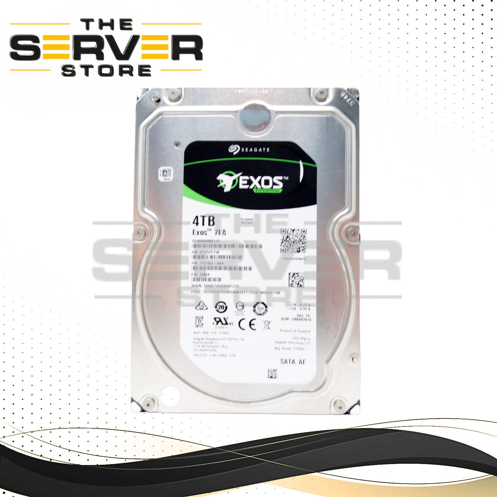 Seagate 4TB SATA 6G 7.2K RPM LFF 3.5" HDD Exos 7E8 Series ST4000NM0115