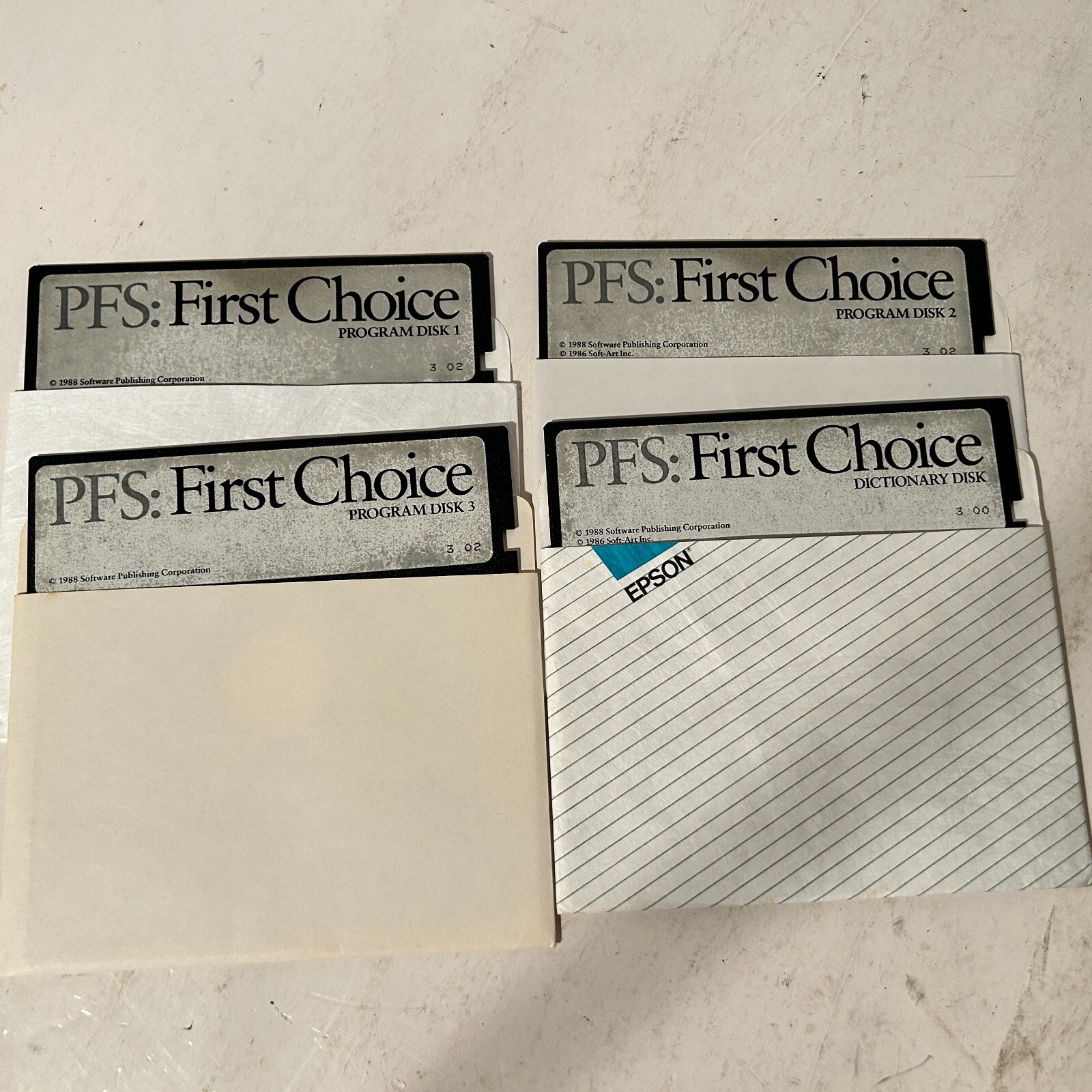 PFS First Choice Program ©1988 Vintage Computer Software 5.25 Floppy Disks *B2G1