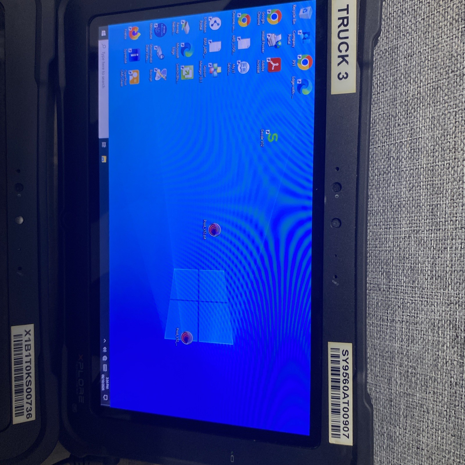XPLORE Xslate 1X101B - LOT OF 2 - RUGGED TABLETS - TESTED READ***