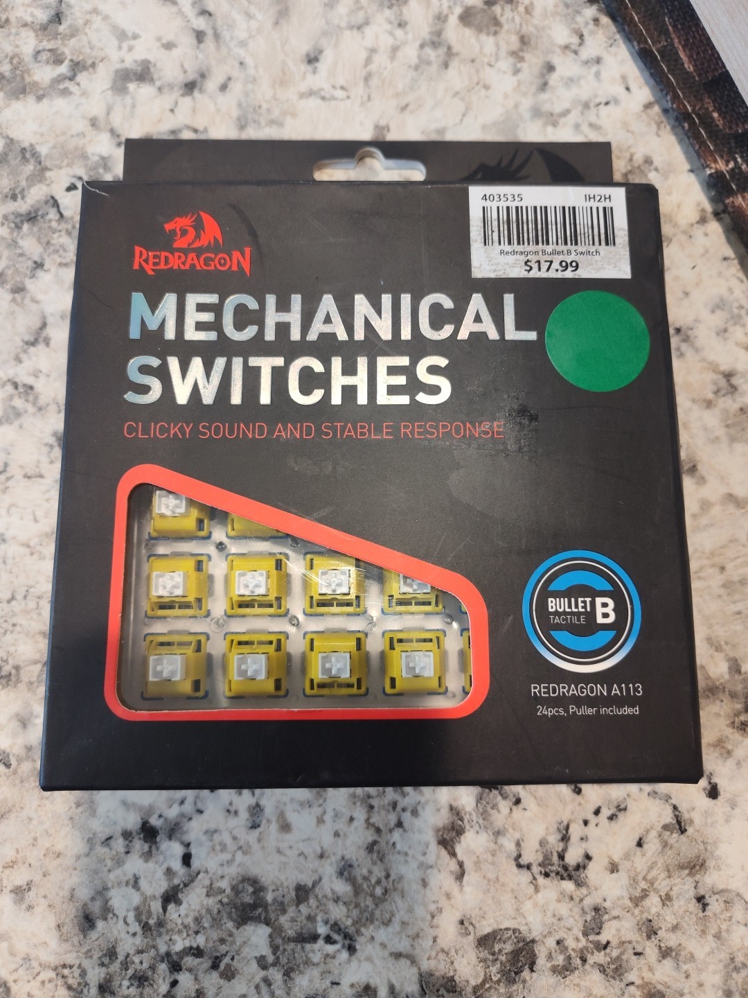 Red Dragon Mechanical Switches A113-24 Pcs, Puller Included