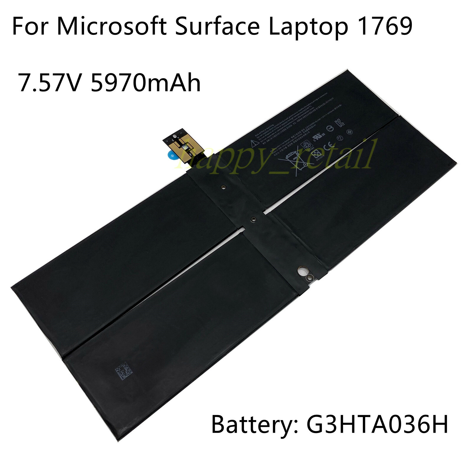 New Battery for Microsoft Surface Laptop 1 2 1769 13.5" G3HTA036H DYNK01 5970mAh