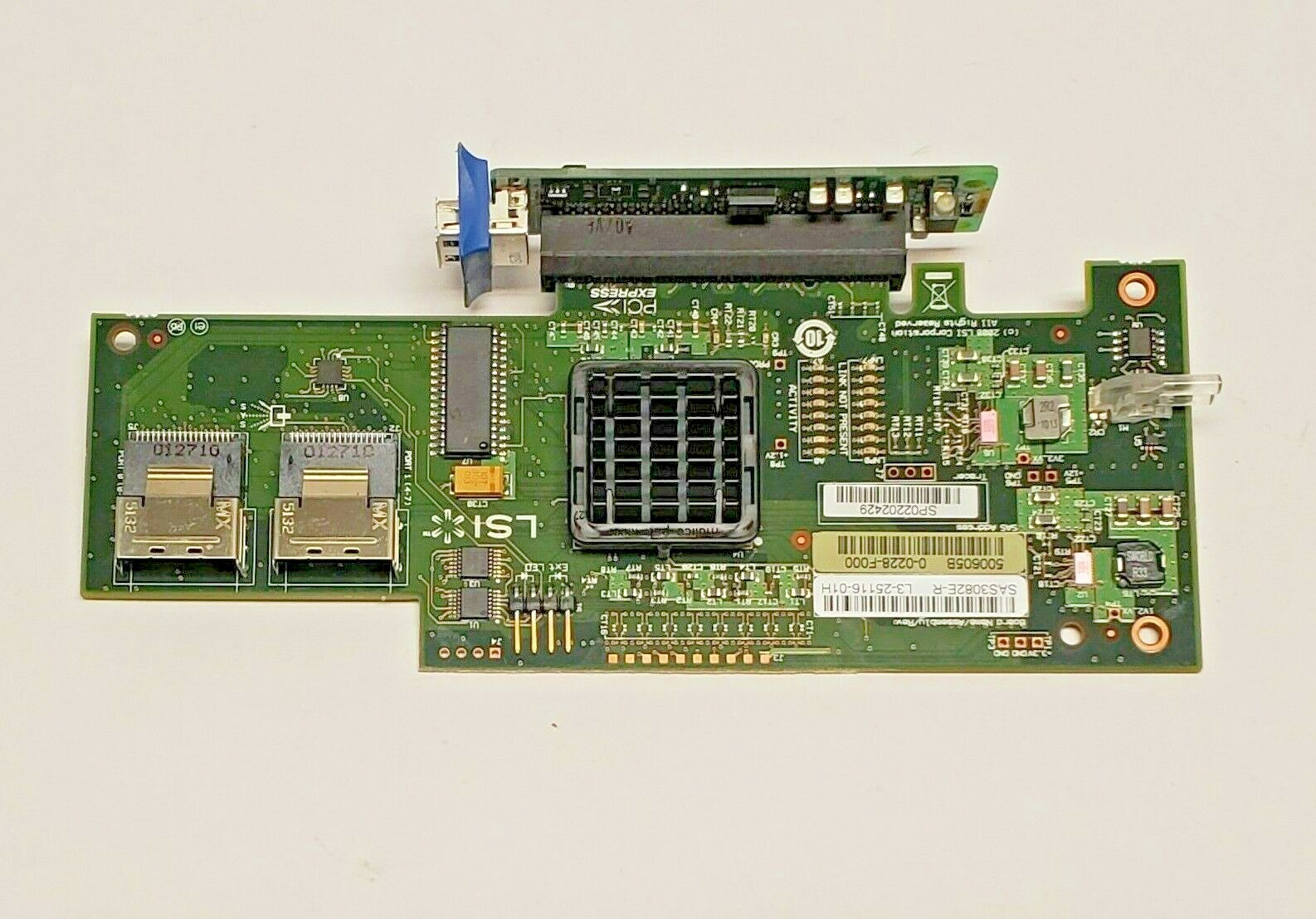 IBM LSI SAS3082E-R L3-2511601H SAS RAID Controller IBM FRU 44E8688 44E8690