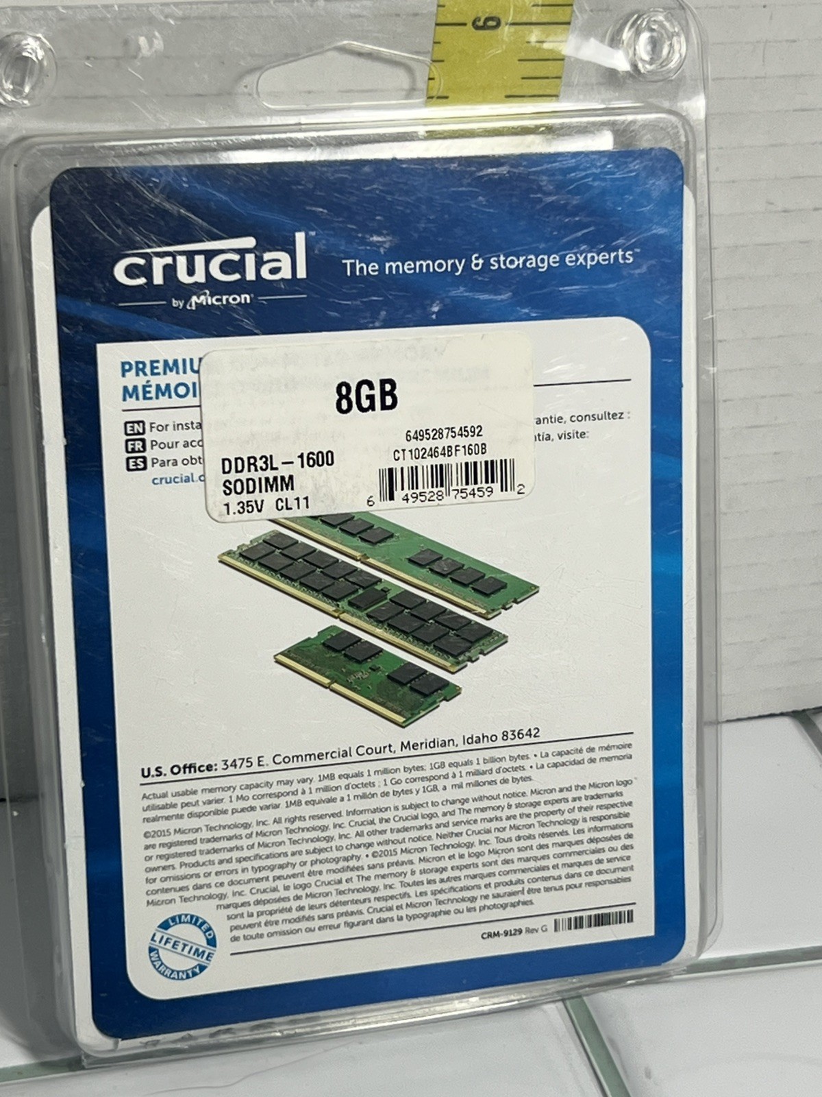 Crucial 8GB Kit (2x4GB) DDR3-1600 PC3-12800 Desktop Memory – New Sealed # 32