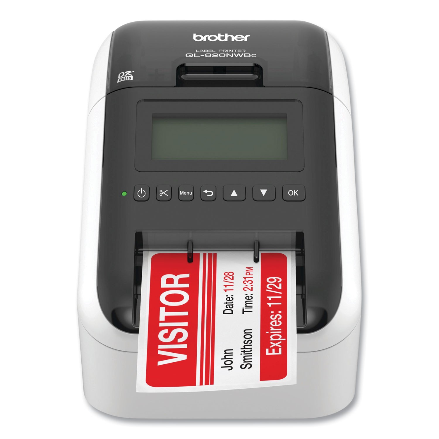 Ql-820nwbc Ultra Flexible Label Printer, 110 Labels/min Print Speed, 5 X 5.7 X 9