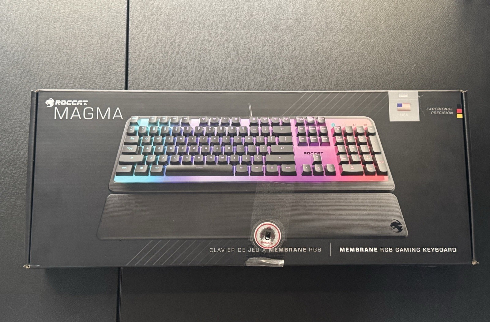 ROCCAT Magma RGB Gaming Keyboard – Membrane Keys, RGB Lighting, US Layout – New