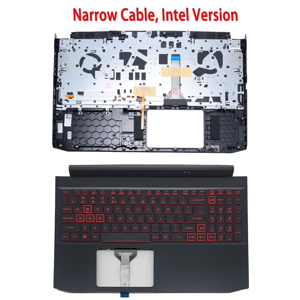 New 6B.QEXN2.001 For Acer Nitro 5 AN515-55 57 Palmrest With Red Backlit Keyboard