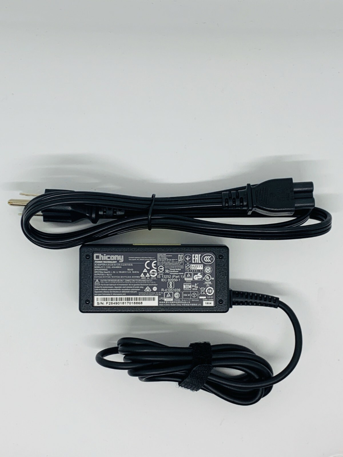 Chicony 45W USB-C Power Adapter Charger Acer Chromebook 15 CB515-1H CB515-1HT