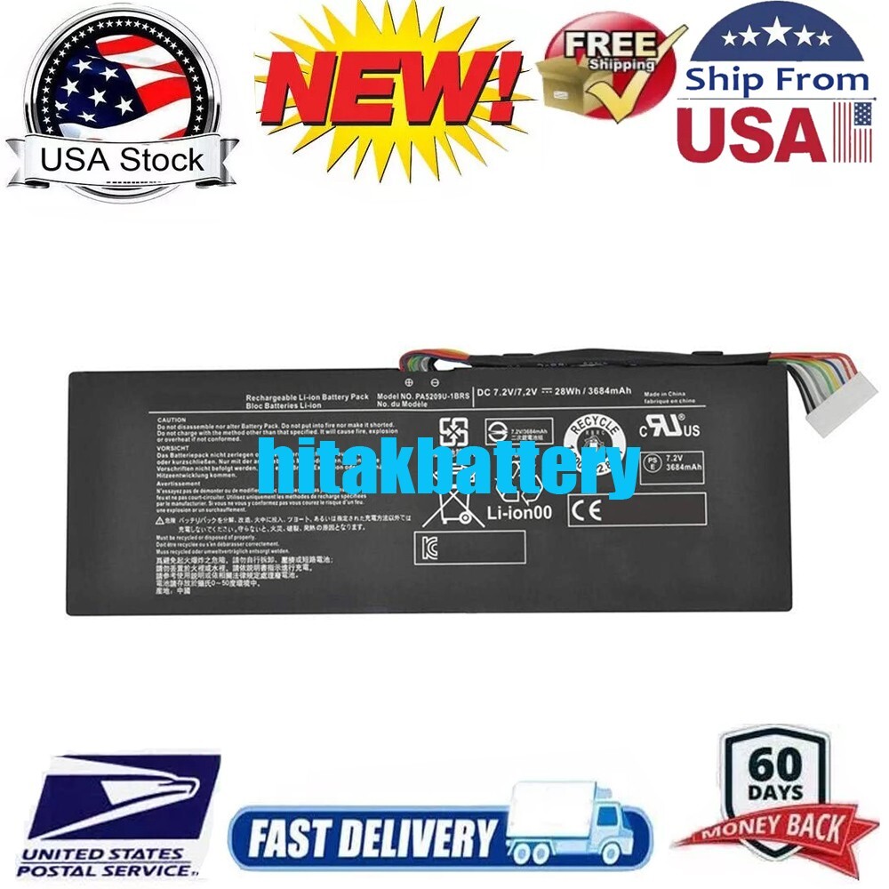 3684mAh PA5209U-1BRS Battery for Toshiba Satellite L15W-B L15W-B1208X L15W-B1302