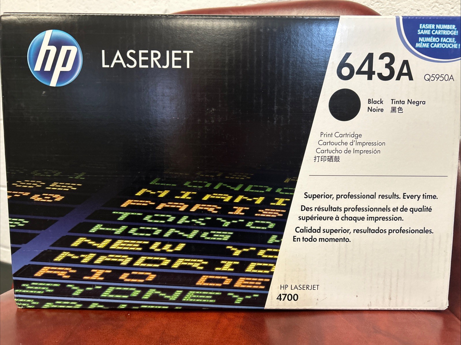 HP 643A Black LaserJet Print Toner Cartridge New & Sealed