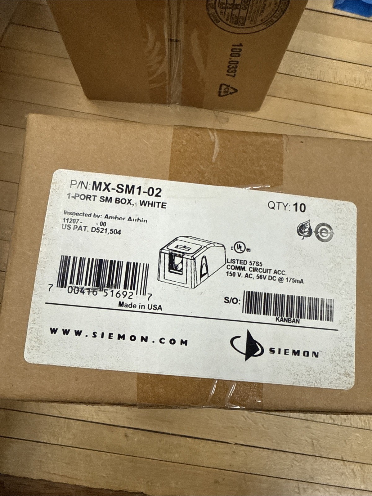 Simeon MX-SM1-02 1-Port SM Box White box of (10)