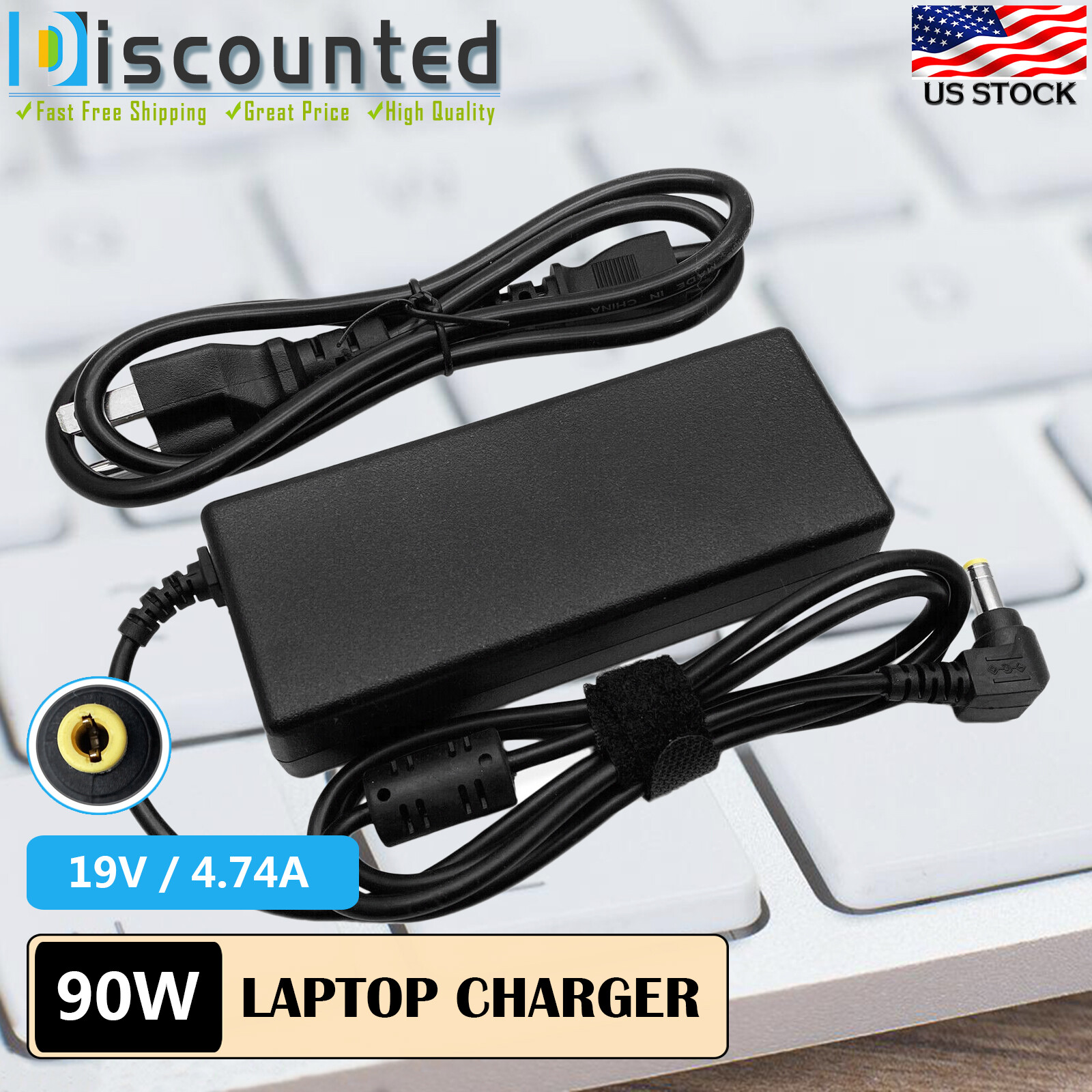 New 19V 90W AC Adapter Charger For Toshiba PA3516U-1ACA PA-1900-24 Power & Cord