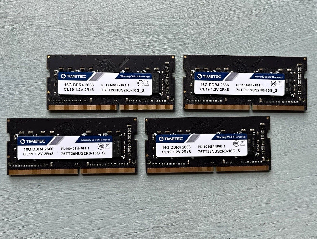 Timetec 64GB (4x16GB) DDR4-2666 260-Pin SO-DIMM CL19 1.2V ECC 2Rx8