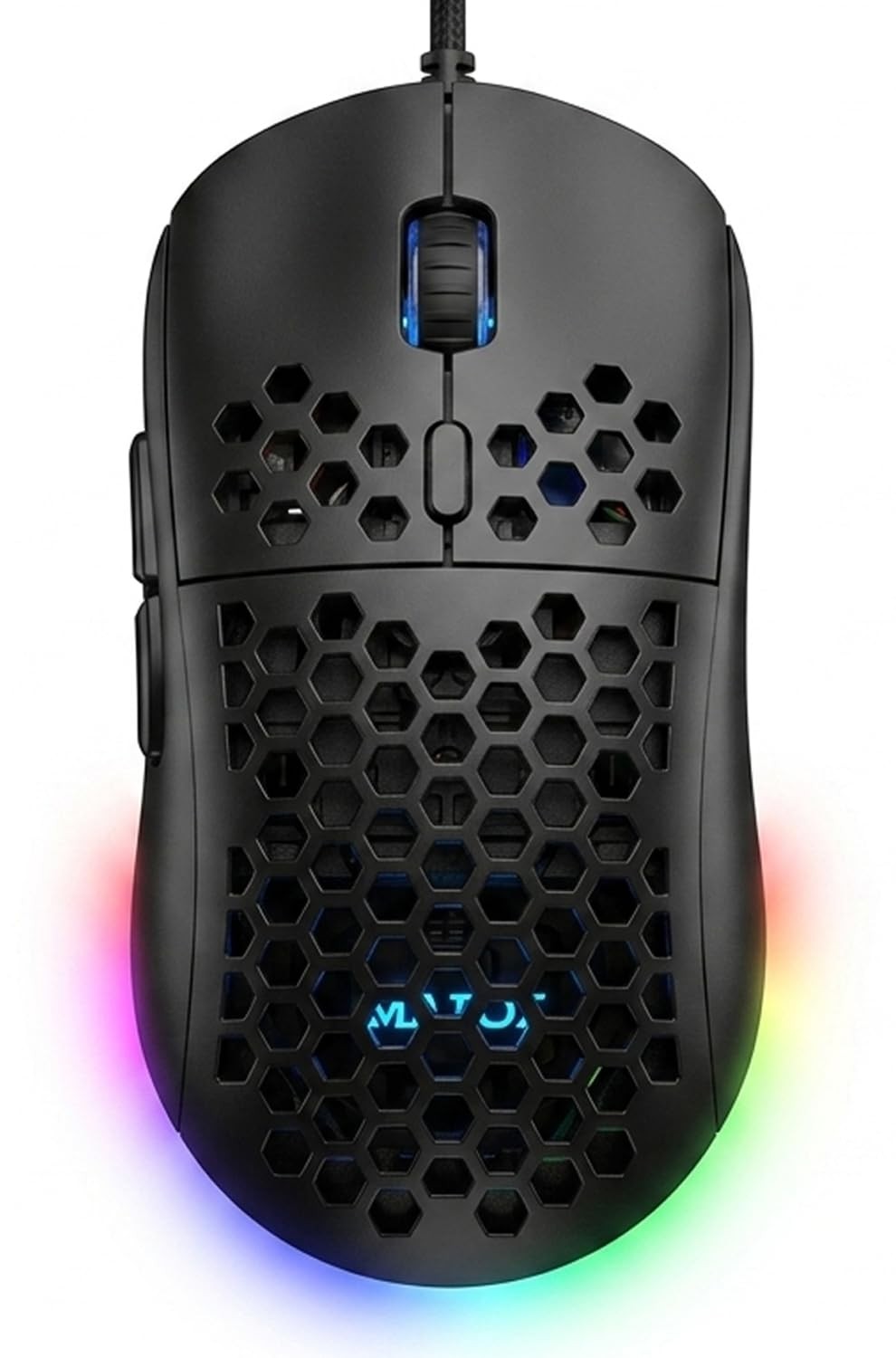 M1 Ultralight Honeycomb Gaming Mouse Wired 12800 DPI Optical RGB Black