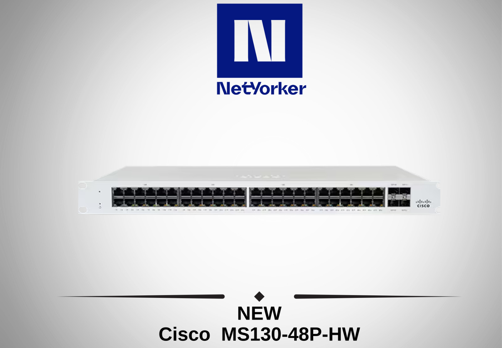 NEW Cisco Meraki MS130-48P-HW 48Port PoE Cloud Managed Ethernet Switch-Fast Ship