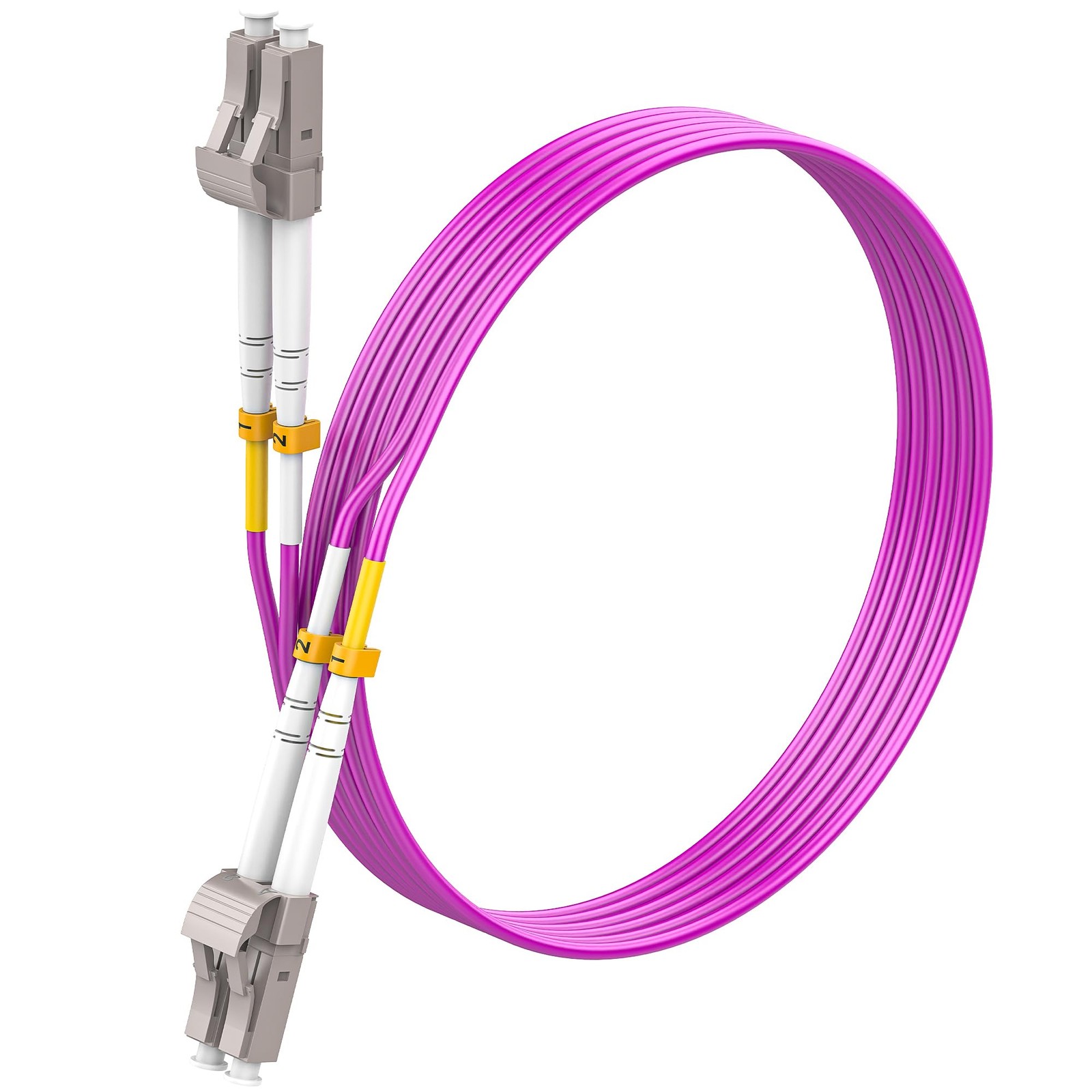SpeedyCables- OM4 LC to LC Fiber Patch Cable 20m/66ft, 40G/100Gb 50/125um