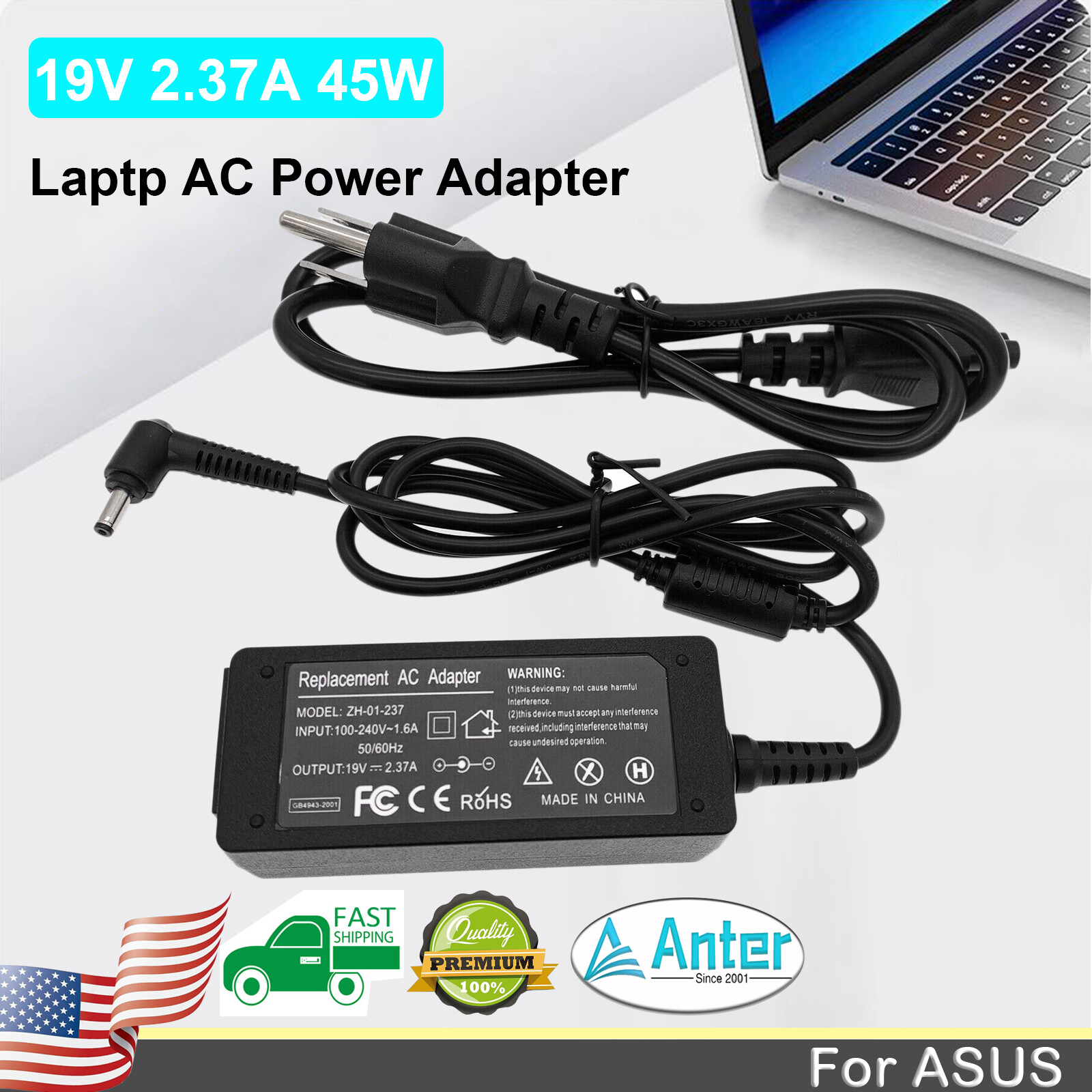 Charger AC Adapter For ASUS RT-AX82U Wireless Router Power Supply Cord