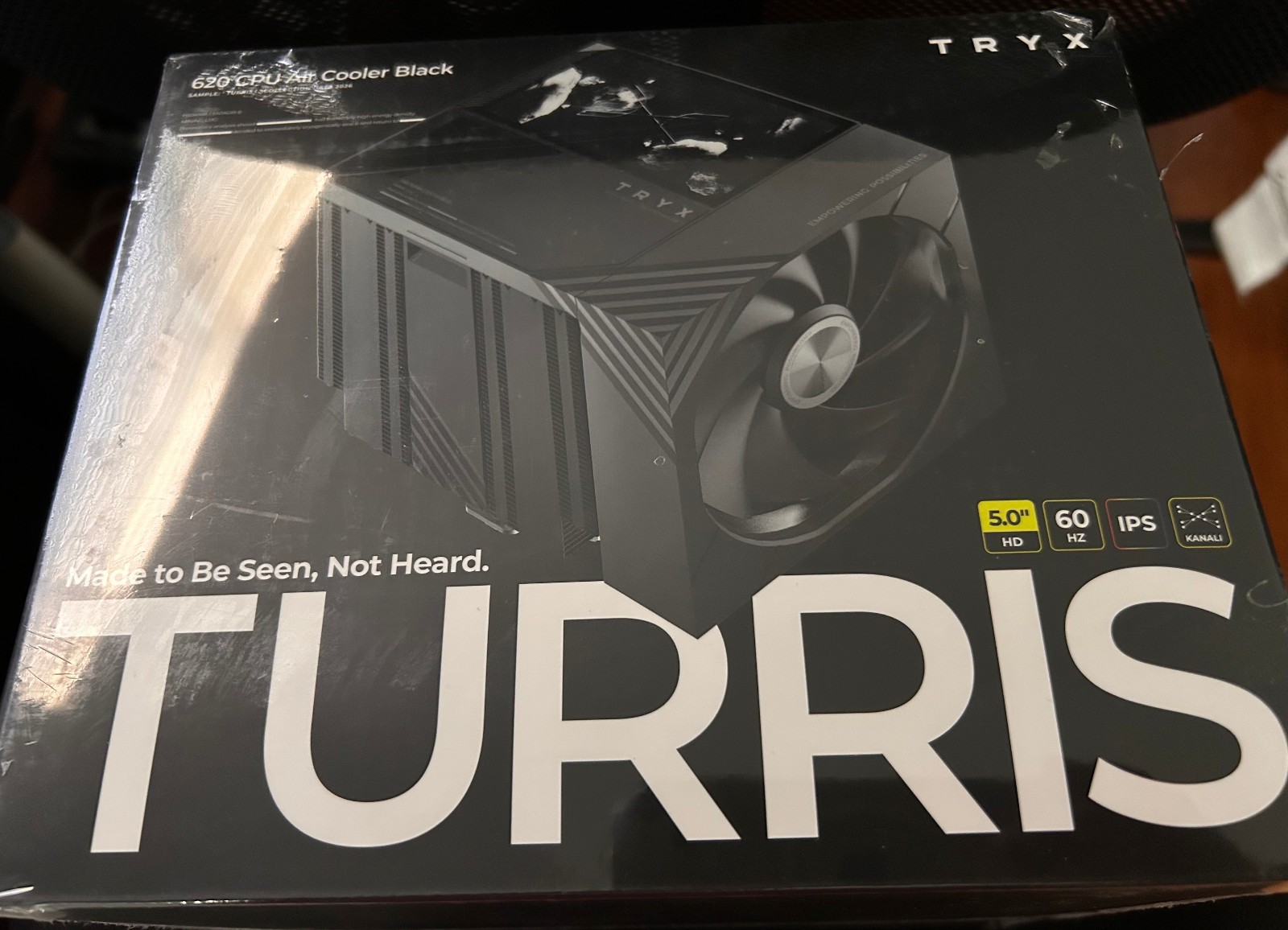 TRYX TURRIS T620 CPU Air Cooler 5.0" IPS Customizable Screen (Black)