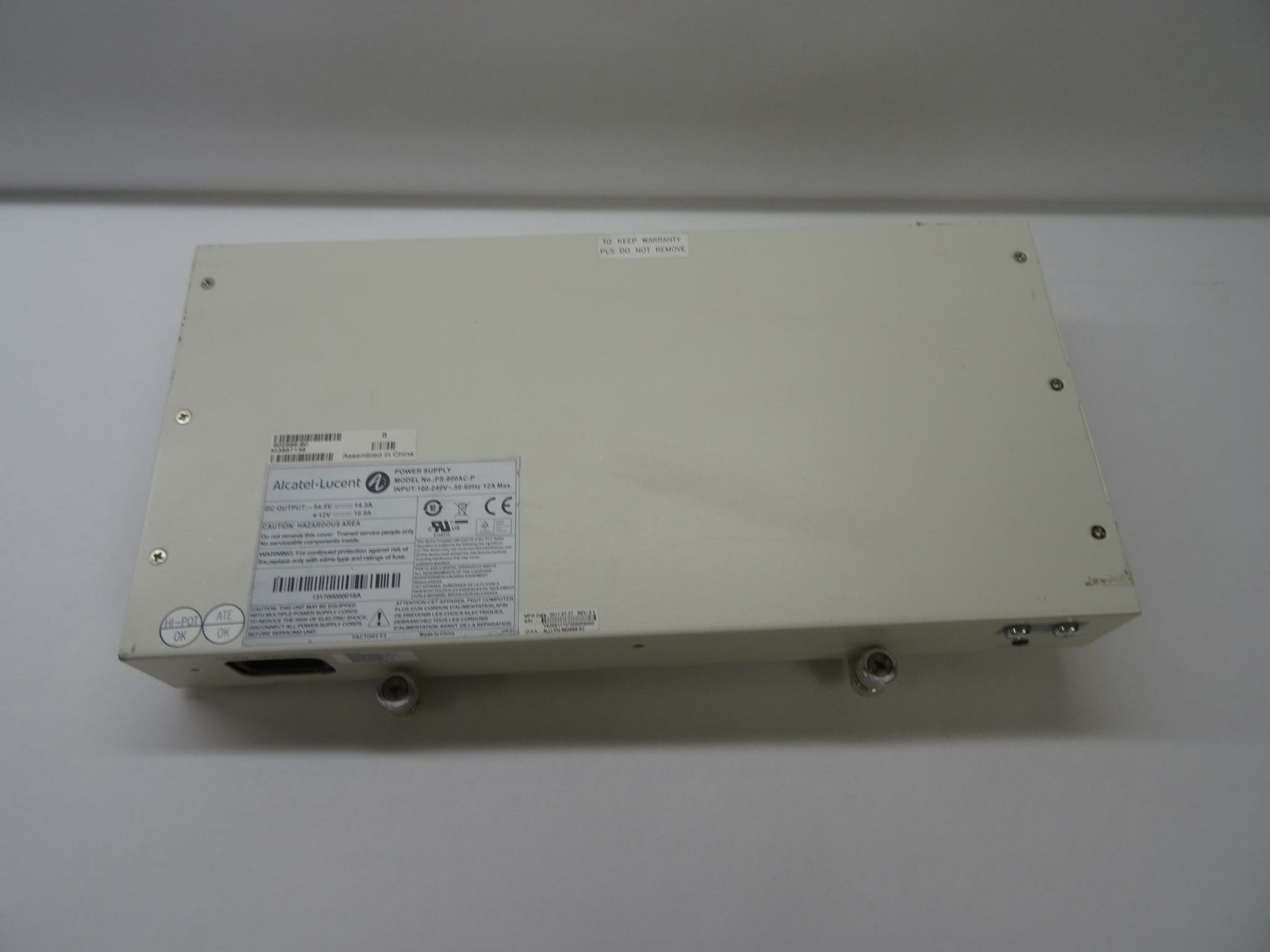 ALCATEL PS-900AC-P 902898-90 OMNISWITCH AC EXTERNAL POWER SUPPLY 900W