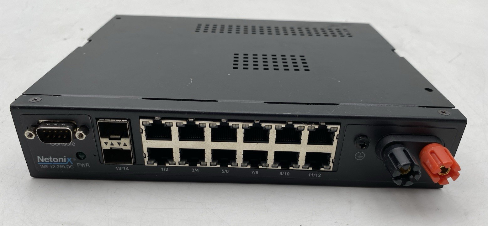 Netonix  WS-12-250-DC 12-Port Managed PoE Switch, 2SFP Uplink Ports