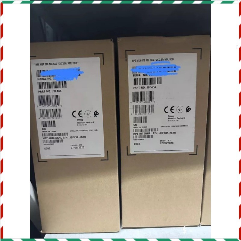 NEW HPE MSA J9F43A 787643-001 3.5" 6TB SAS 12G 7.2K LFF HDD Hard Drive New