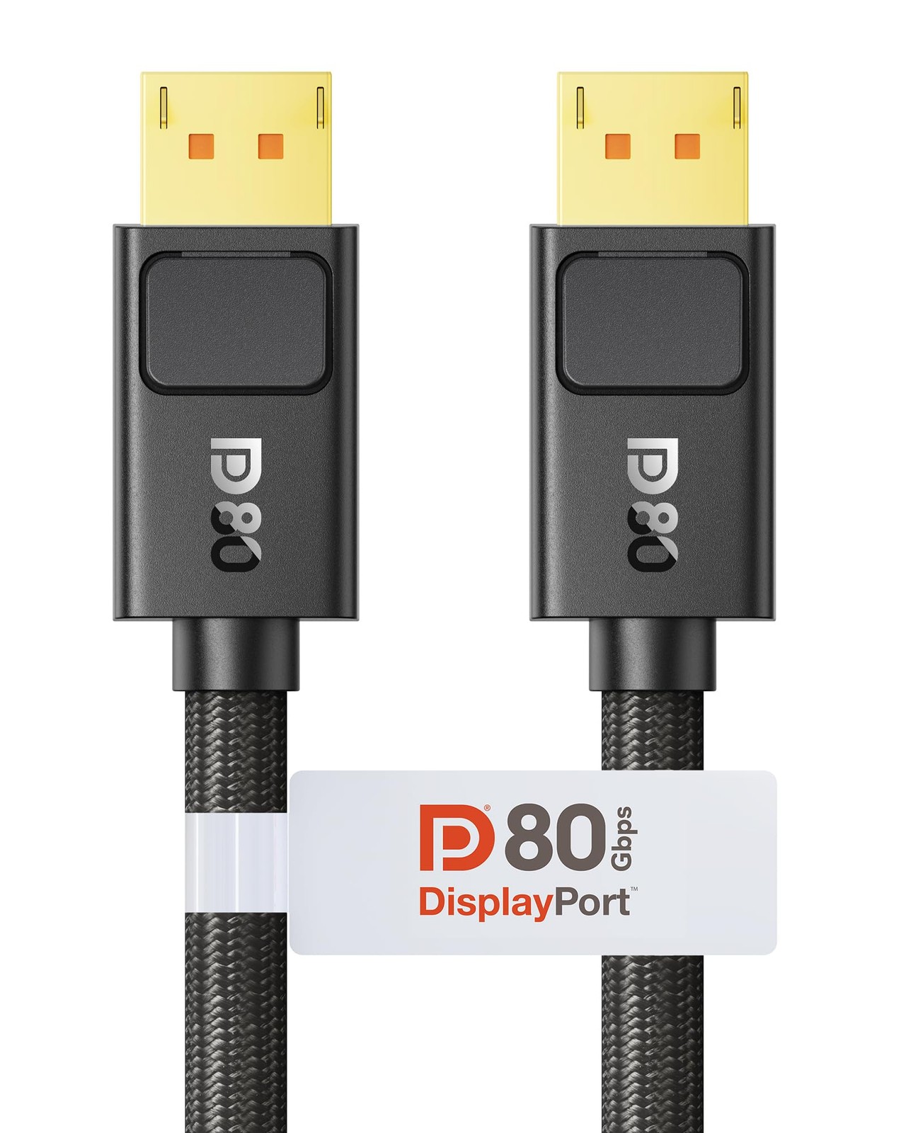 Silkland 80Gbps [VESA Certified] DisplayPort Cable 2.1, 6.6FT, Secure Latch