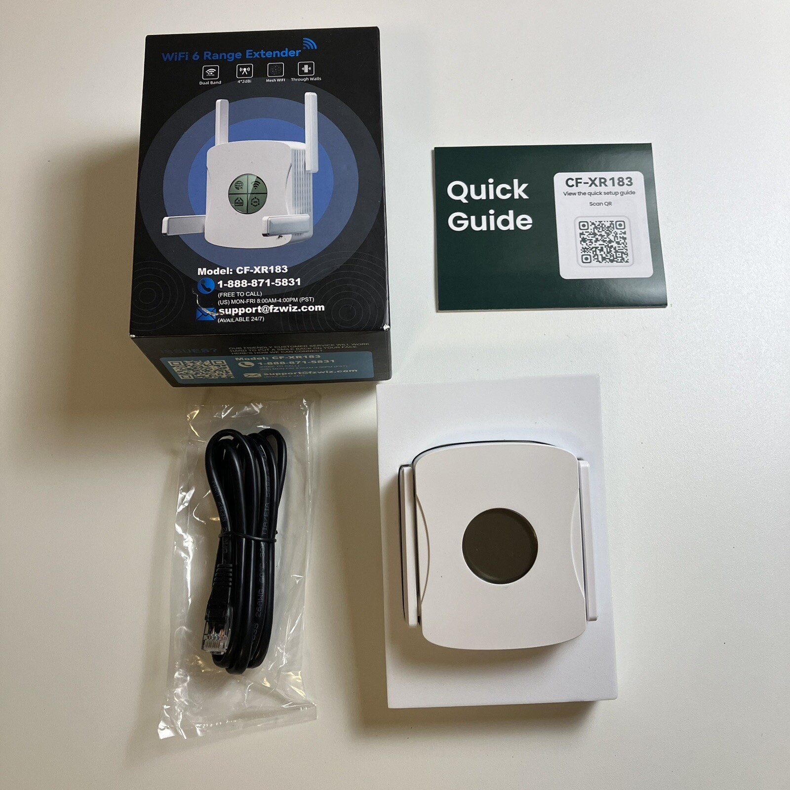 Techtex 2400Mbps WiFi 6 Extender Signal Booster 10K Sq.Ft 5x Fast 5GHz Dual-Band