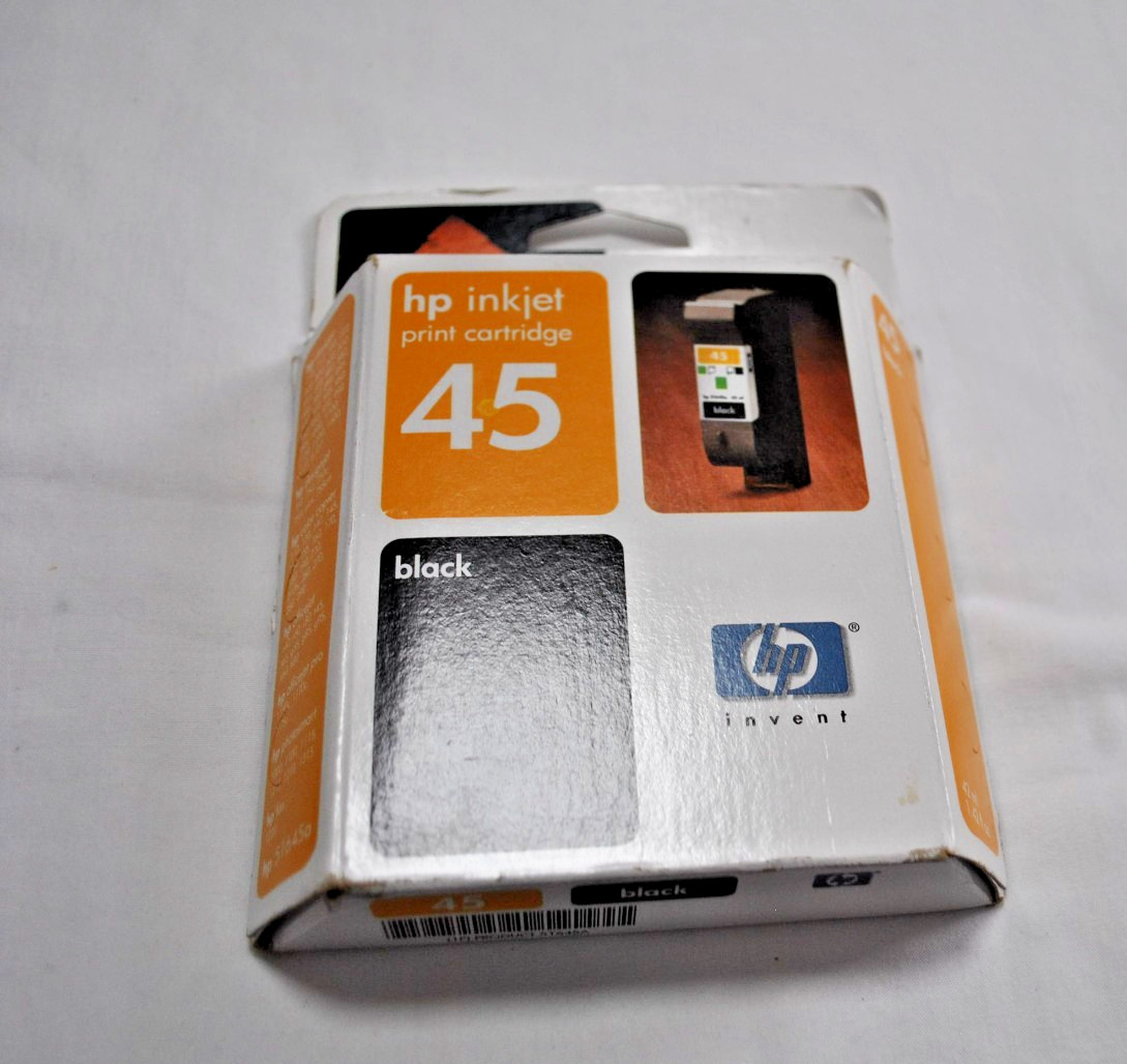 HP 45 Black Inkjet Print Cartridge 51645A for DeskJet, OfficeJet, Photo SEP 2004