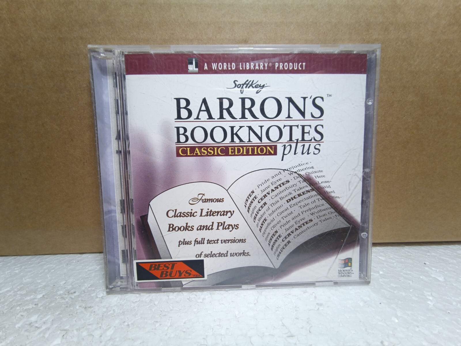 Barron's Booknotes Plus Classic Edition CD-ROM 1996 SoftKey Complete Windows DOS