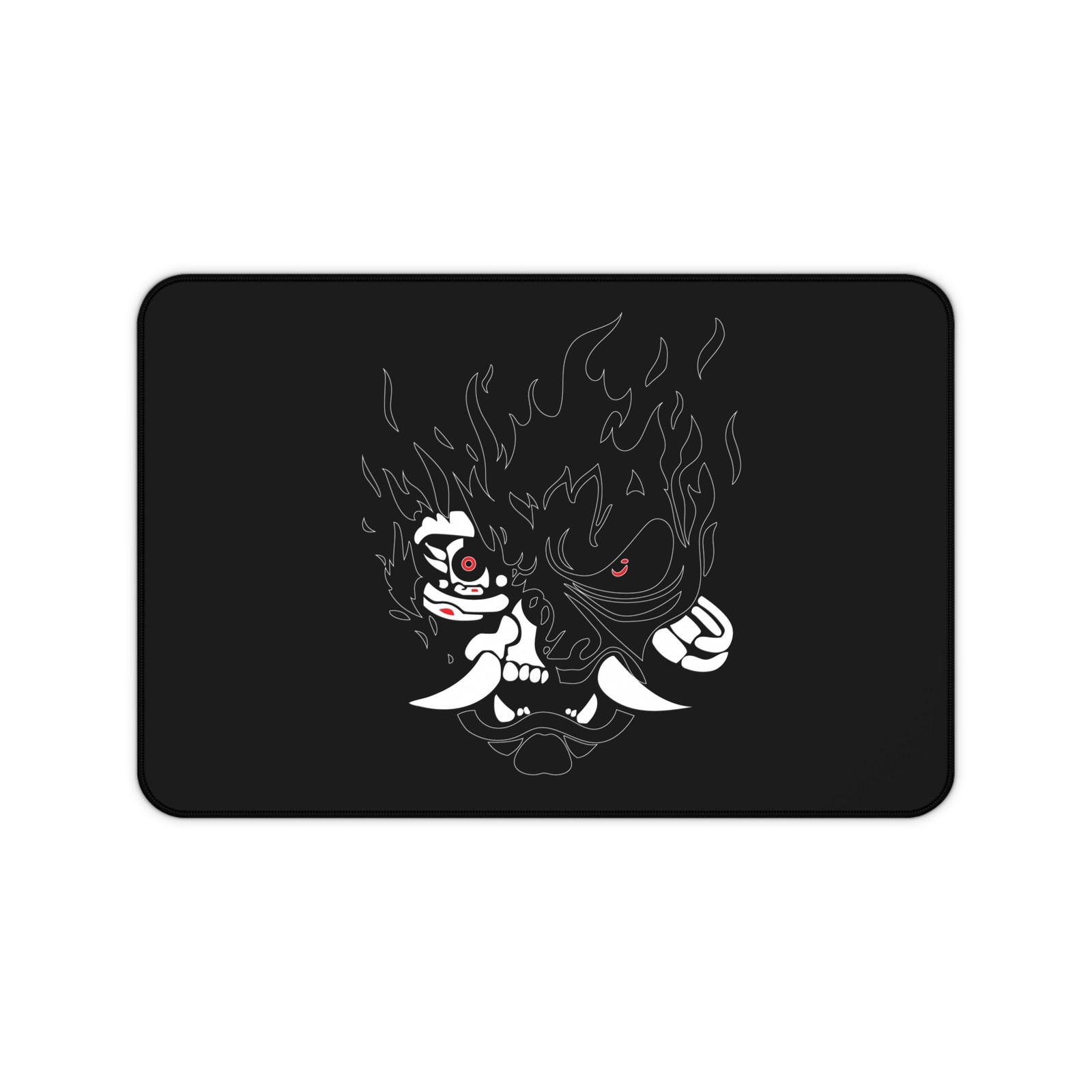 Samurai Cyberpunk 2077 Black White Gaming Desk Mat Mouse Pad Playmat