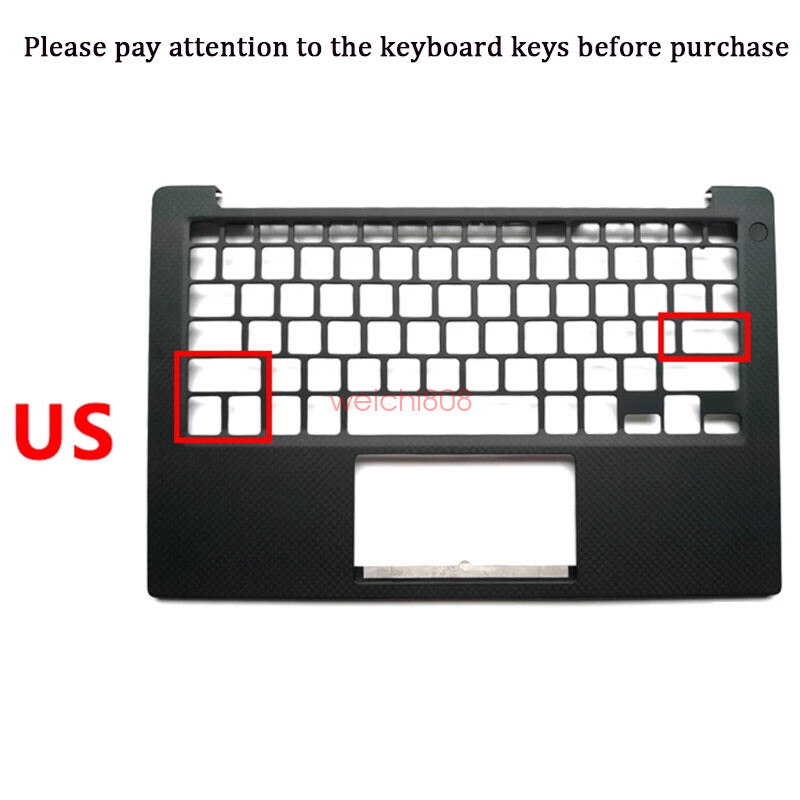 For DELL XPS 13 9350 9360 Laptop Palmrest US Version Keyboard Bezel 0WTVR9