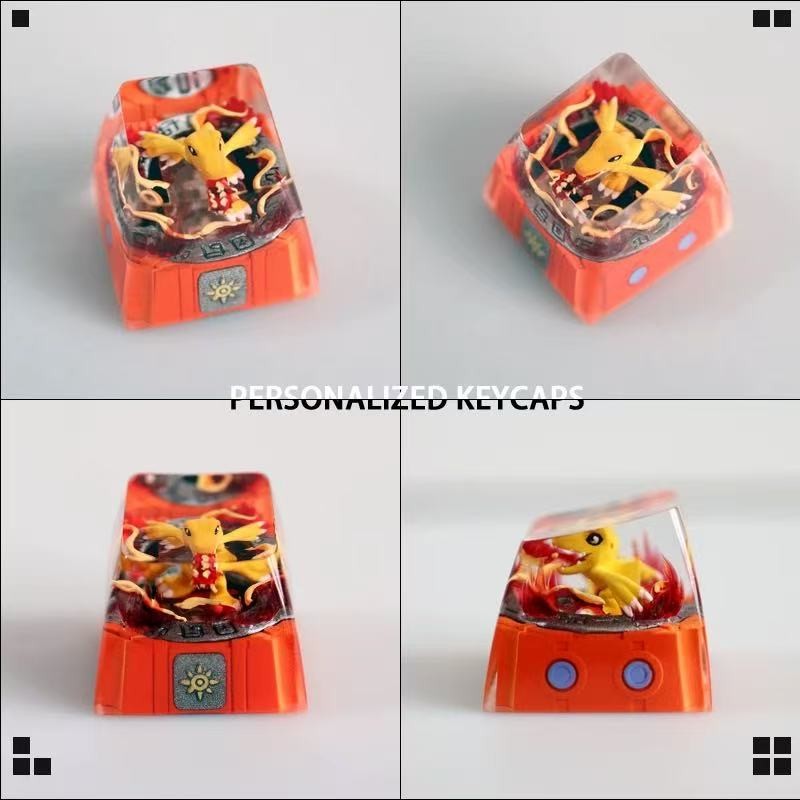 Digimon Monster Keycap Handmade 1PC Backlit For Cherry MX Keyboard