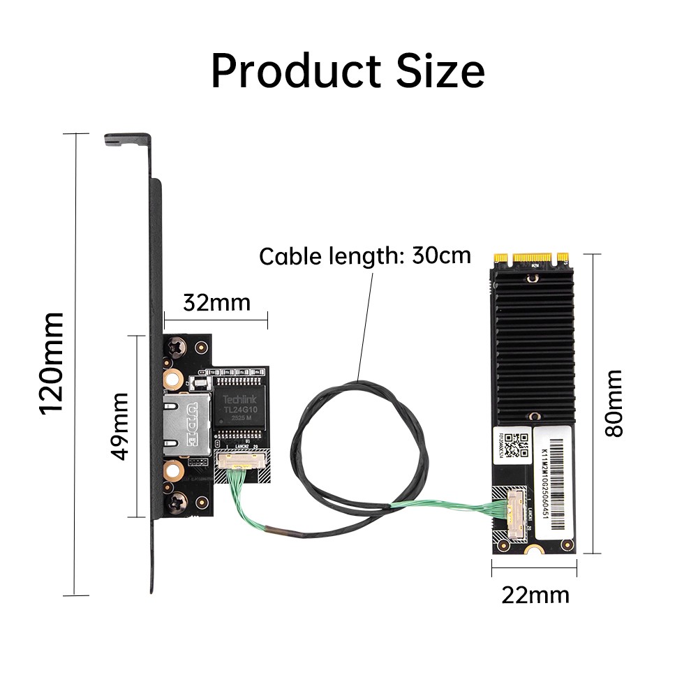 M.2 B+M Key 10Gbps Ethernet Adapter AQC113 Chip RJ45 Desktop Gaming LAN Card PC