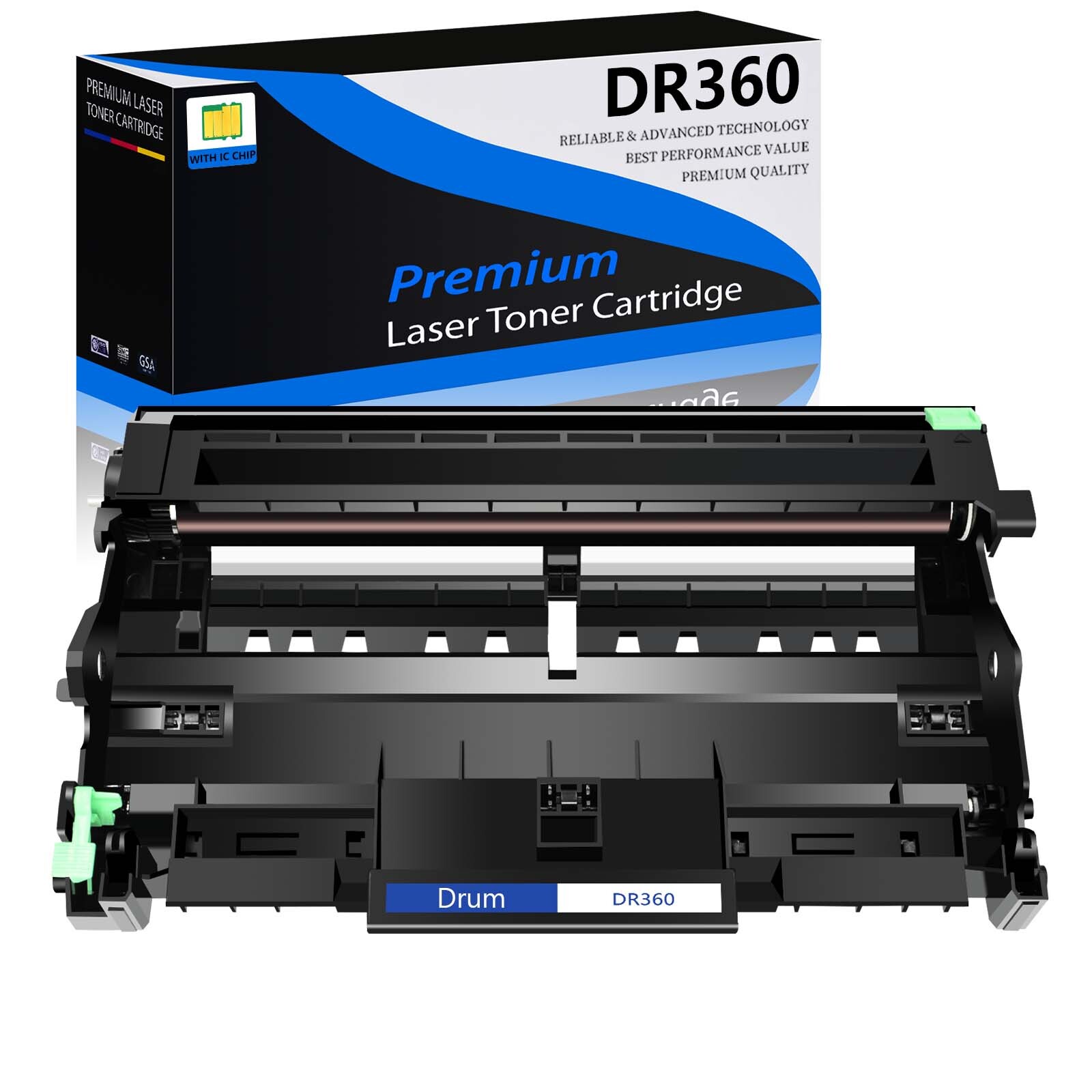DR360 Black Drum Unit for Brother DR-360 HL-2140 2170W MFC-7340 MFC7840W 7440N
